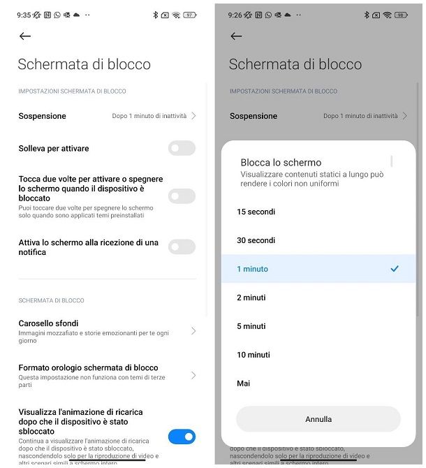 Come bloccare lo schermo