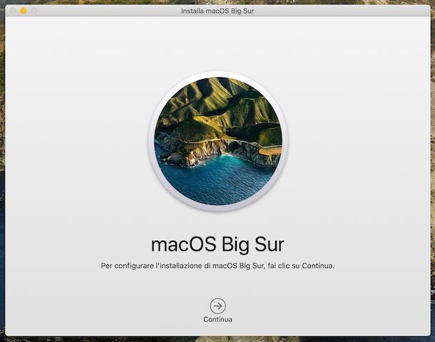 Installazione macOS Big Sur