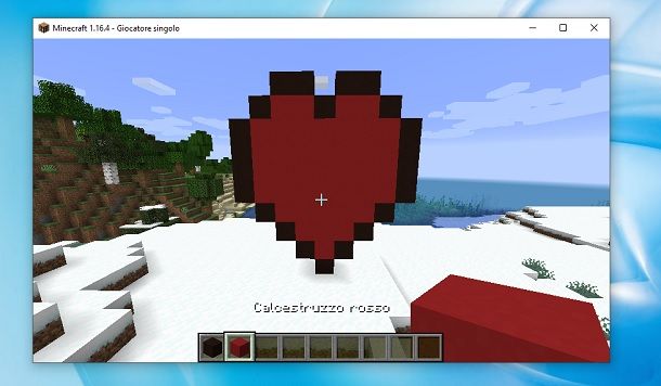 Cuore rosso Minecraft
