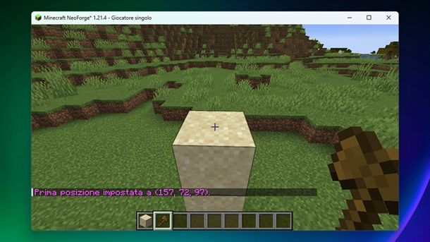 Posizione Minecraft World Edit