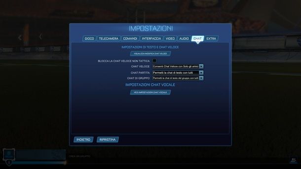 Come attivare la chat vocale su Rocket League PC