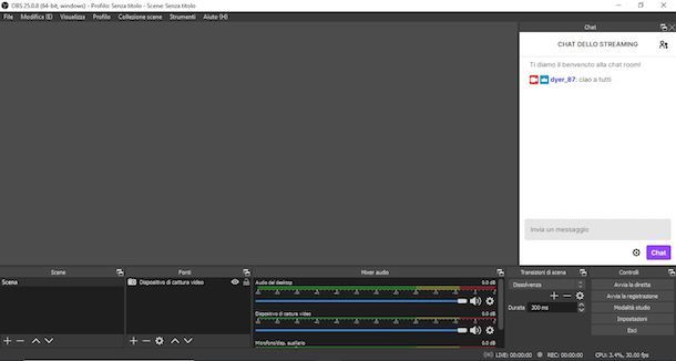 Chat integrata su OBS