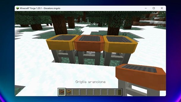 Griglia arancione Minecraft