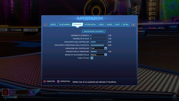 Push to talk Rocket League PS4