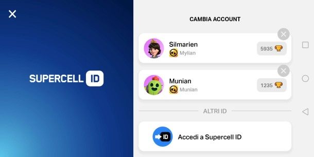 Passare da un account all'altro su Brawl Stars