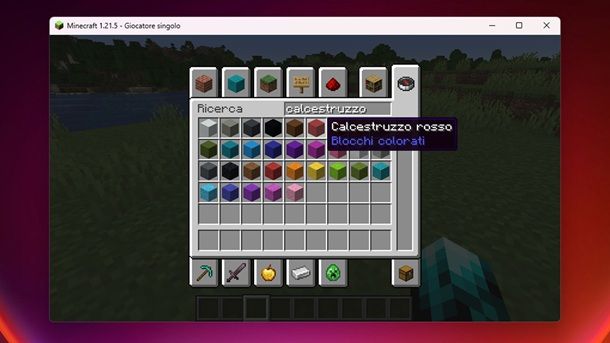 Calcestruzzo rosso Minecraft