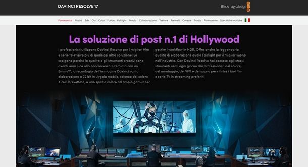 Conoscere i requisiti di sistema per usare DaVinci Resolve