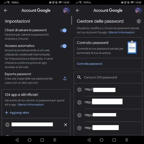 Password di Google