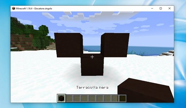 Terracotta nera primi blocchi Minecraft