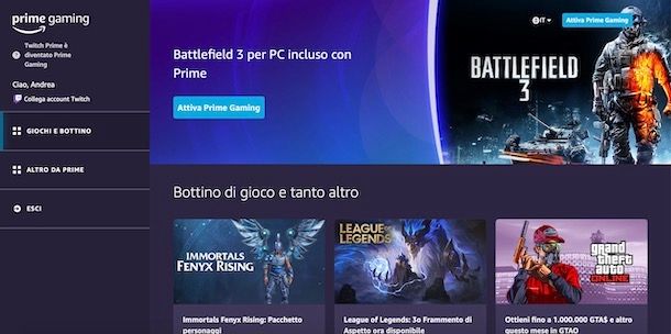 Come abbonarsi gratis su Twitch con Amazon Prime