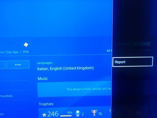 Procedere alla richiesta di ban di un utente PS4