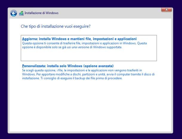 Come passare da Windows 8 a Windows 10 formattando il disco