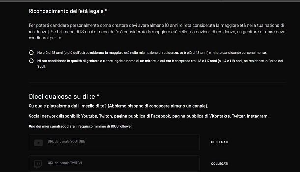 Supporta un Creatore Epic Games