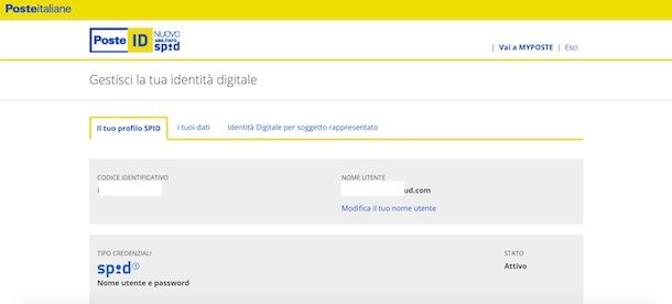 Cambiare email SPID Poste Italiane