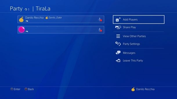 Procedura di espulsione delle persone dal Party di PS4