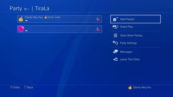 Procedura di espulsione delle persone dal Party di PS4