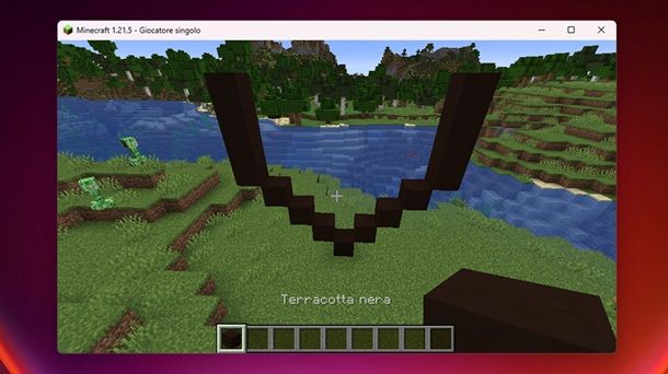 Parte centrale cuore Minecraft