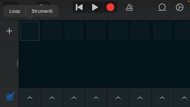 Strumenti di registrazione Live Loop GarageBand