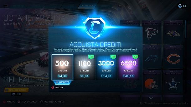 Come comprare crediti Rocket League