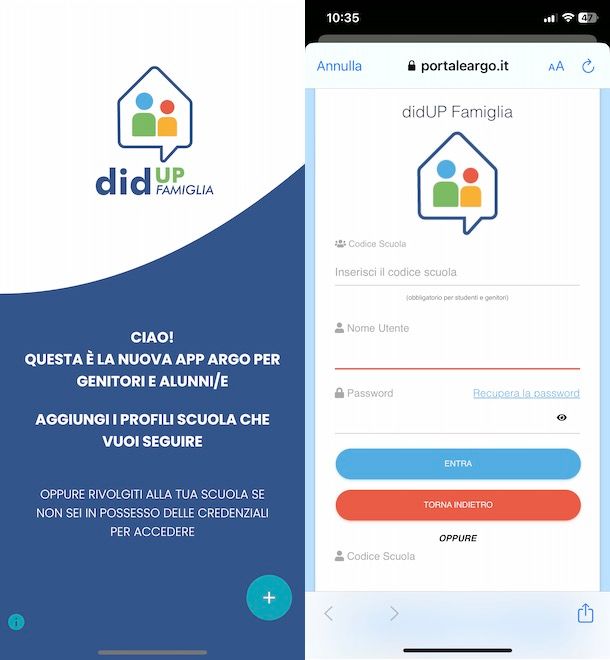 App didUP Famiglia