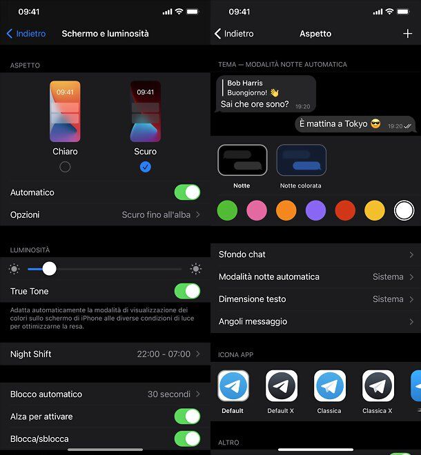 Dark mode iOS