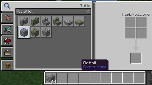 Minecraft Bedrock Ciottoli