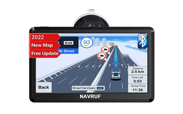 Navigatore GPS per Auto Localizzatore Bluetooth Navigazione Touchscreen da 7 Pollici Navigatore Satellitare da 8 GB Mappa Gratuita 30 Lingue Supporto Navigazione Vocale 2D Visualizzazione 3D Funzioni 