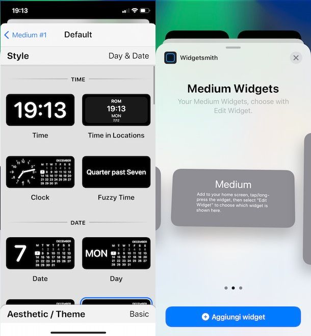 Come organizzare widget iOS
