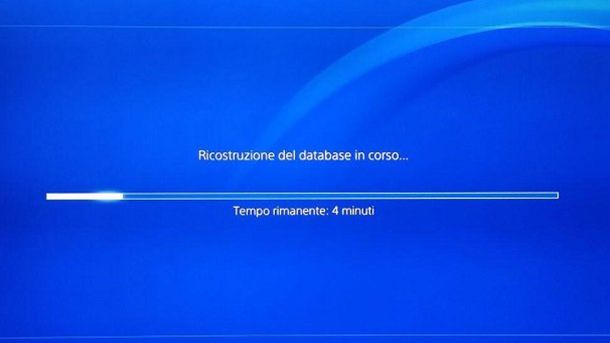 Ricostruzione del database PS4