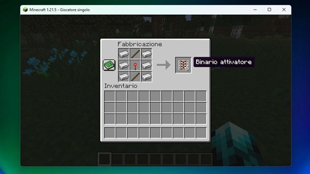 Binario attivatore Minecraft