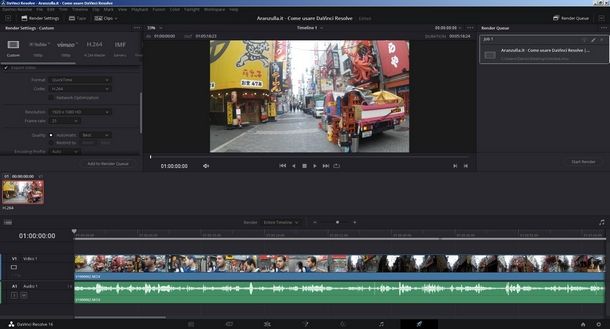 Esportare correttamente il video da DaVinci Resolve