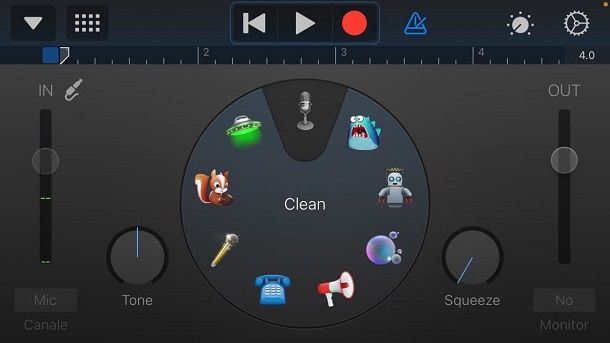 Strumenti registrazione voce Live Loop GarageBand