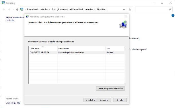 Come ripristinare un PC Windows 10 a uno stato precedente