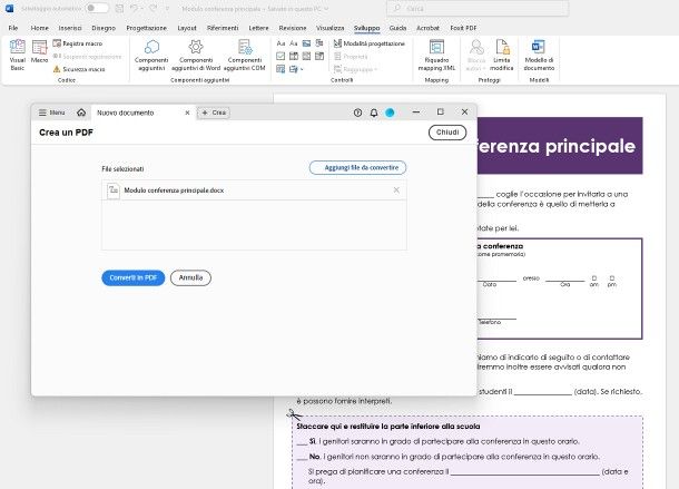 Come creare PDF editabile con Word