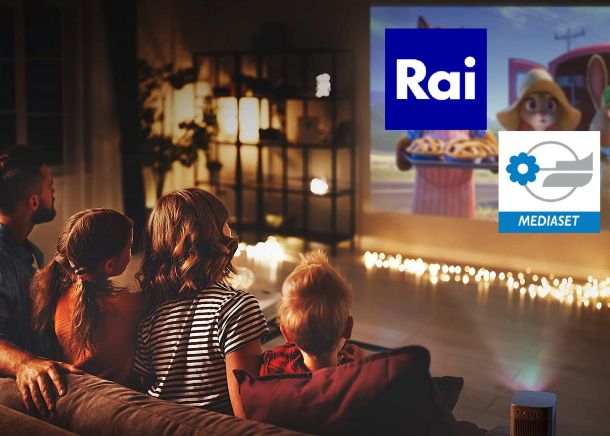 Videoproiettore con Rai Mediaset