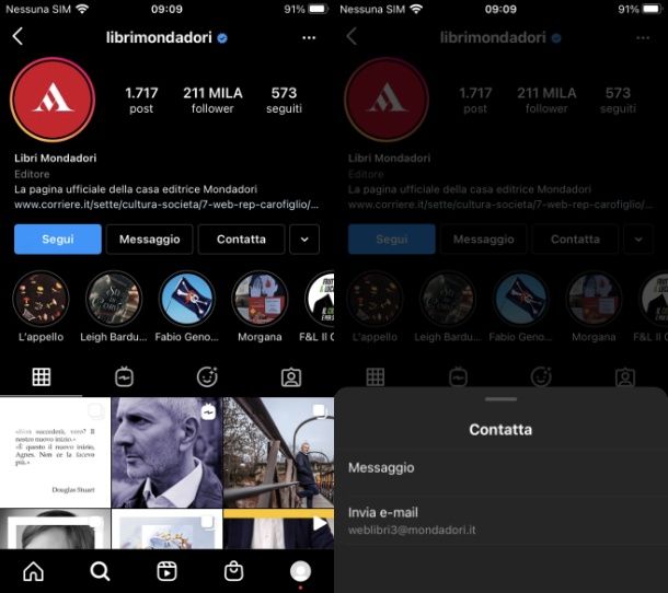 Come vedere l'email di Instagram di un altro