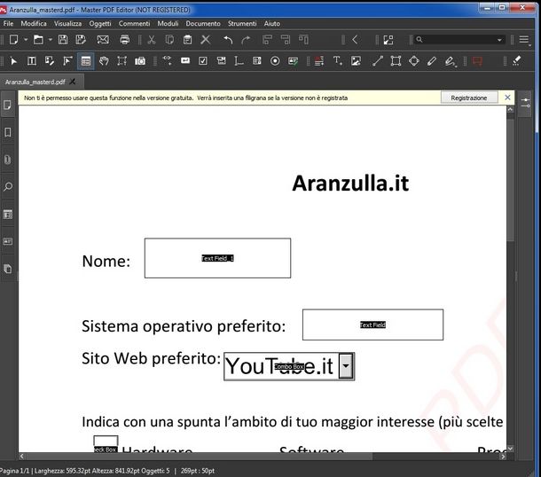 Salvare il PDF creato con Master PDF Editor