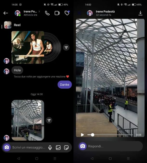 Come recuperare video ricevuti su Instagram