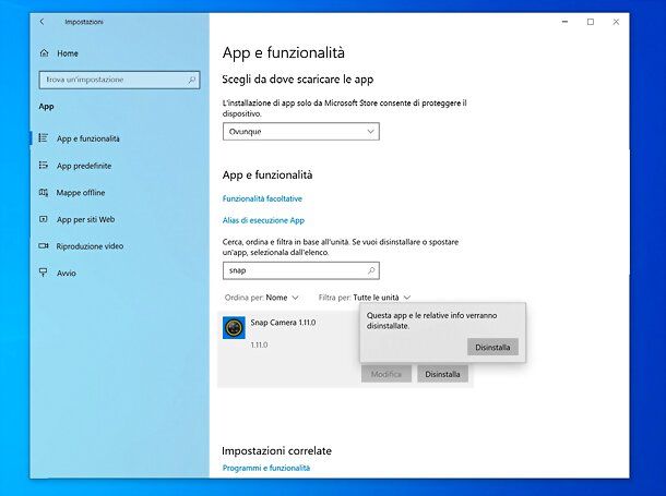 Come disinstallare Snap Camera