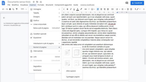 Utilizzare altri programmi per numerare le pagine della tesi