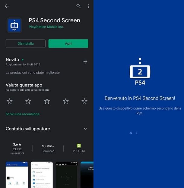 PS4 Second Screen Play Store