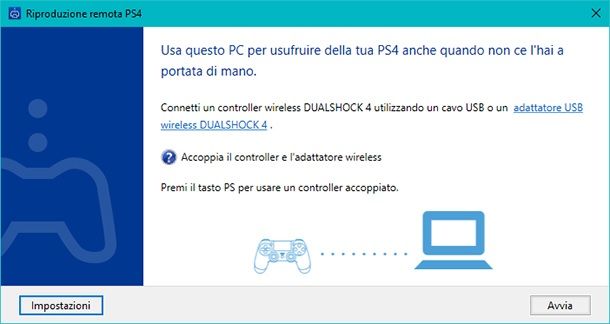 Riproduzione remota PS4 PC