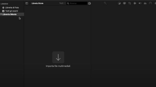 interfaccia video su imovie