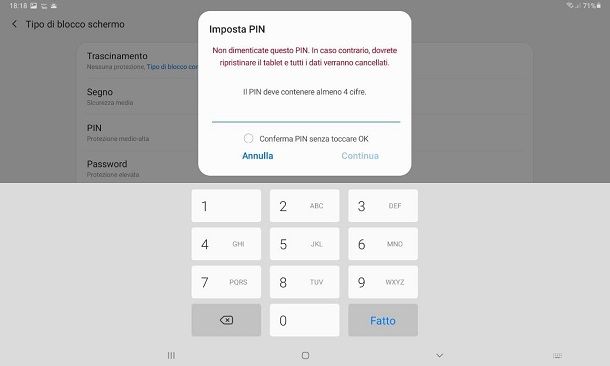 Come sbloccare tablet Samsung