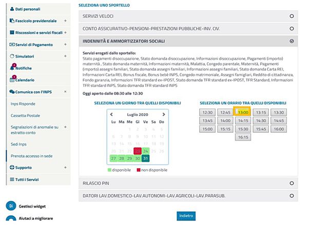 Come prendere appuntamento all'INPS on line giorno e ora
