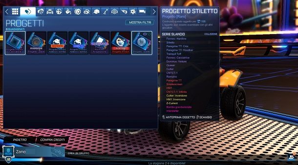 Scambio progetti Rocket League