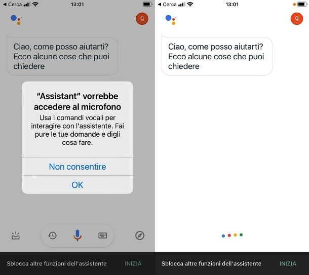 Google Assistente su iPhone