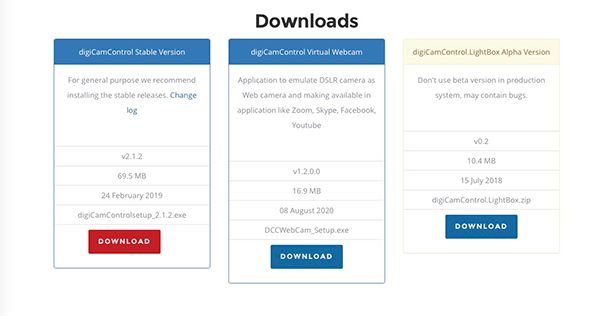 Come collegare fotocamera al PC digiCamControl download