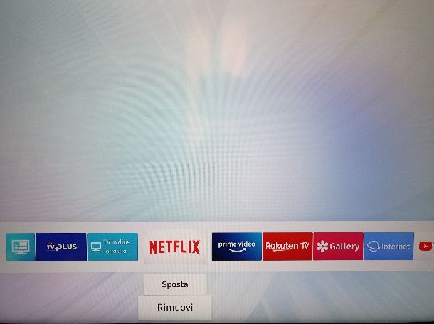 Disinstallare singole app TV Samsung