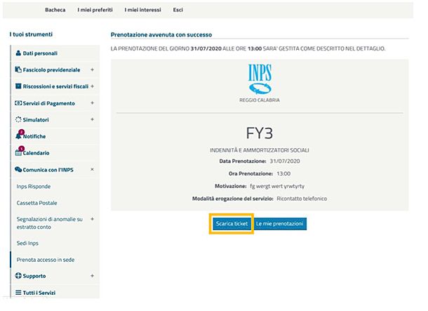 Come prendere appuntamento all'INPS on line ticket
